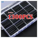 Black Heat Shrink Tube Kit Thermoresistant...
