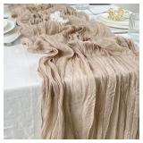 Semi-Sheer Gauze Table Runner Sage Cheesecloth...