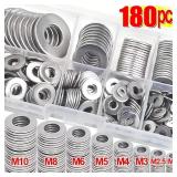400pcs Stainless Steel Flat Washers Set...