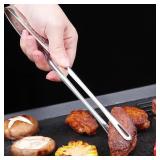 Long Stainless Steel Kitchen Tongs Non-Slip...