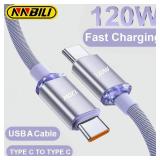 NNBILI NEW 120W USBA To Type C To USBC Cable...