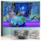 Cartoon Mushroom Forest Tapestry Wall Hanging...