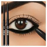 2pcs Waterproof & Sweat-Proof Black Eyeliner...