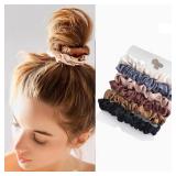 6pcs Satin Hair Scrunchies for Women - Softer...