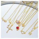 8 Pcs Simple Temperament Necklace Set For Women...