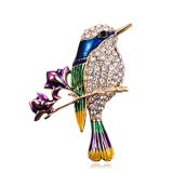 Classic Rhinestones Birds Brooches for Women...