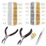 930pcs/Box Jewelry Findings Kits Open Jump...