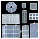 24-Grid Transparent Storage Boxes -...