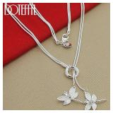DOTEFFIL 925 Sterling Silver Two Dragonfly...