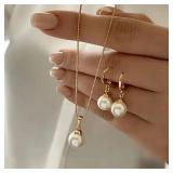 Fashion Elegant Imitation Pearl Pendant Jewelry...