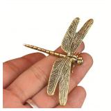 Vintage Brass Dragonfly Figurine -...