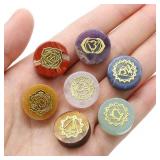 7pcs/Pack Round Shaped 7 Chakra Natural Stone...