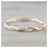 Huitan Simple Stylish Women Thin Rings Fancy...
