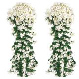 1PC Artificial Flowers Silk Violet Wall Hanging...