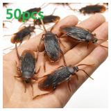 50Pcs Halloween gadget Plastic Cockroaches Joke...
