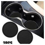 2pcs Black Car Auto Cup Holder Anti Slip Insert...