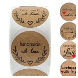 100pcs 1inch Vintage Kraft Paper Handmade With...