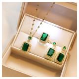 4PCS Sets Exquisite Quadrate Rhinestone...