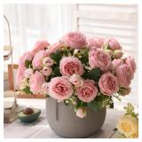 30cm Rose Pink Silk Bouquet Peony Artificial...