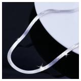 60cm New 925 Sterling silver plated fine 4MM...