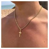 New Stainless Steel Cross Pendant Necklace for...