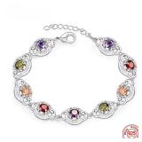 Fine 925 Sterling silver plated Fashion Crystal...