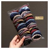 100 pcs Girl Mixed Color Simple Hair Ties Hair...