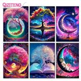 1PC 5D Diy Diamond Painting Fantasy Moon Tree...