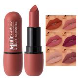 6-Color Matte Lipstick: Velvet Lip Color,...