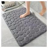 3D Non Slip Bathroom Mat Cobblestone Embossed...