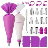 Silicone Piping Bags and Tips Set Cake DIY...
