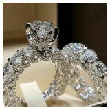 IPARAM Elegant Zircon Ring Jewelry silver Color...