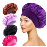 1pcs Soft Silk Satin Lined Bonnet Large Satin...