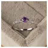 Light Luxury Style Amethyst Zirconia Women's...