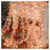 180CM Artificial Sakura Flowers Vine for...