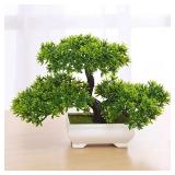 Artificial Plants Bonsai Simulated Tree Potted...