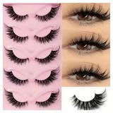 Hot Selling Makeup 5 Pairs Cat Eye Lashes Faux...