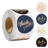 500pcs 1inch Blue Thank You Stickers For...