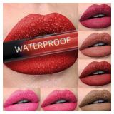 Matte Velvet Lip Gloss Waterproof Liquid...