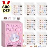 600pieces of cartoon cat acne patches, facial...