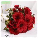 7 Heads Fake Sunflower Gerbera Artificial...