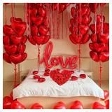 Red 'love' letter balloon set, 18-inch...