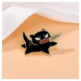 1pc Cute Cartoon Black Cat Enamel Brooch...
