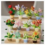 1 Pcs Creative Building Block Bouquet, Eternal...