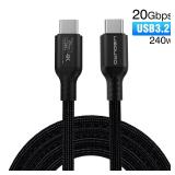 USB3.2 Gen2 20Gbps Type C to Type C Cable 240W...