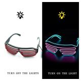 LED Glowing Glasses Gafas Luminous Bril Neon...