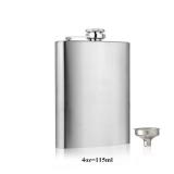 LMETJMA 10 oz Stainless Steel Hip Flask with...