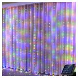 Solar LED Curtain Light Outdoor Garland Solar...