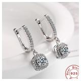 2CT Moissanite Huggie Hoop Earring for Women...