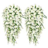 2Pc 75cm White Artificial Morning Glory Wall...